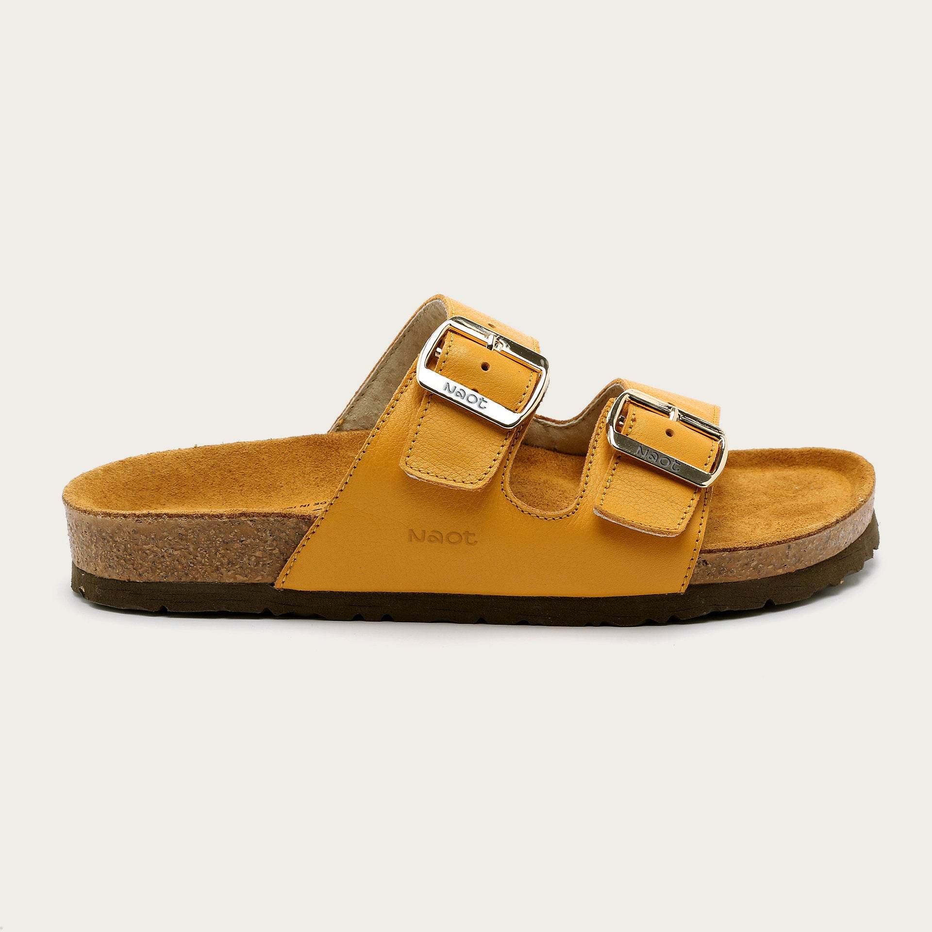 נעל שחר נשים עור צהוב מנגו - נאות ישראל