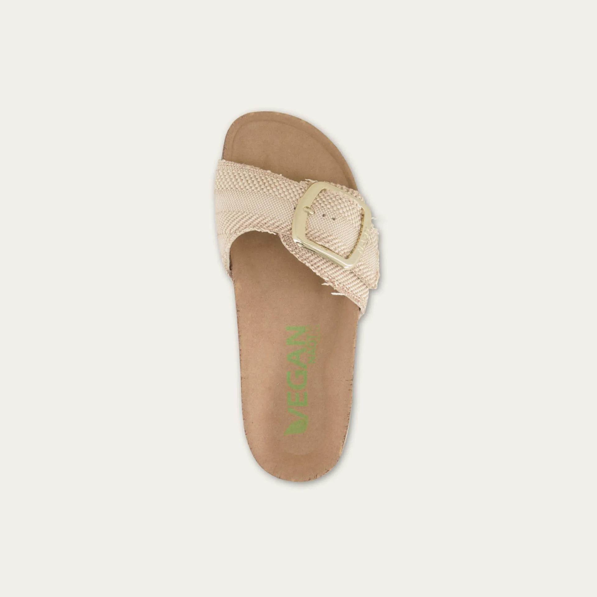 נעל מרילנד ויגן בד טבעי פסים בהיר - נאות ישראל