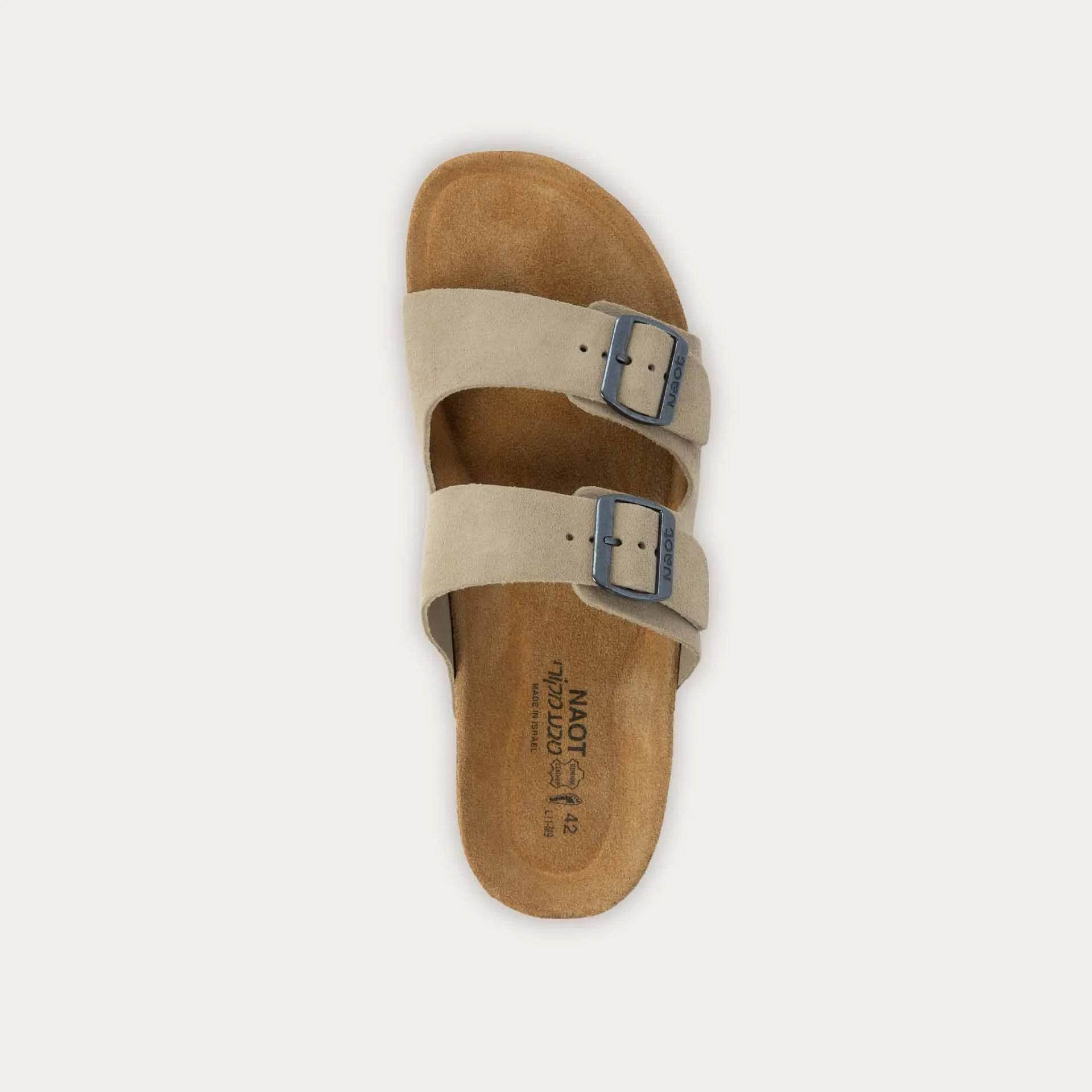 נעל שחר גבר זמש חום טבעי - נאות ישראל