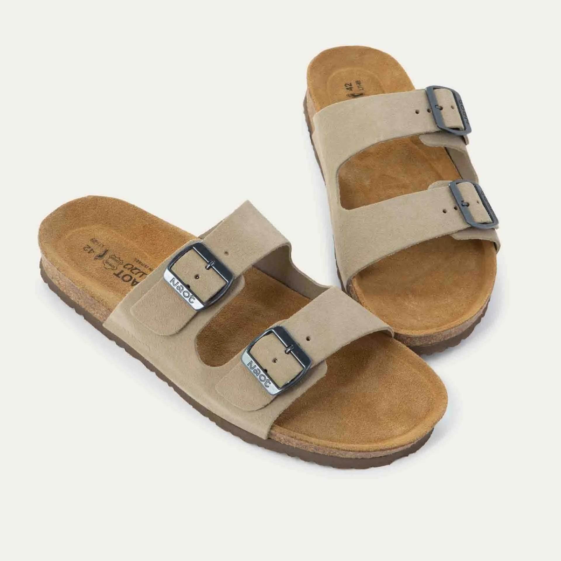 נעל שחר גבר זמש חום טבעי - נאות ישראל