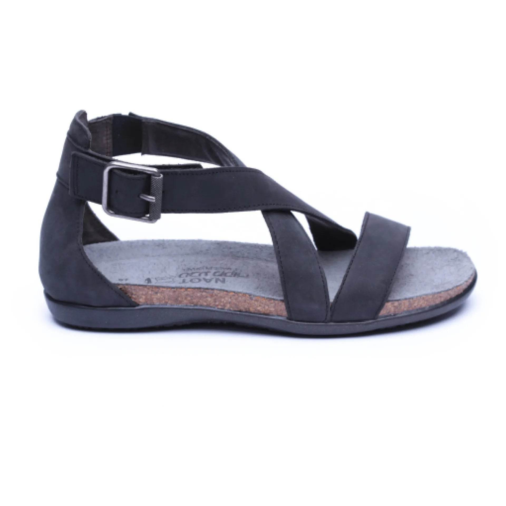 נעל ריאנה נובוק שחור פחם משומן - נאות ישראל