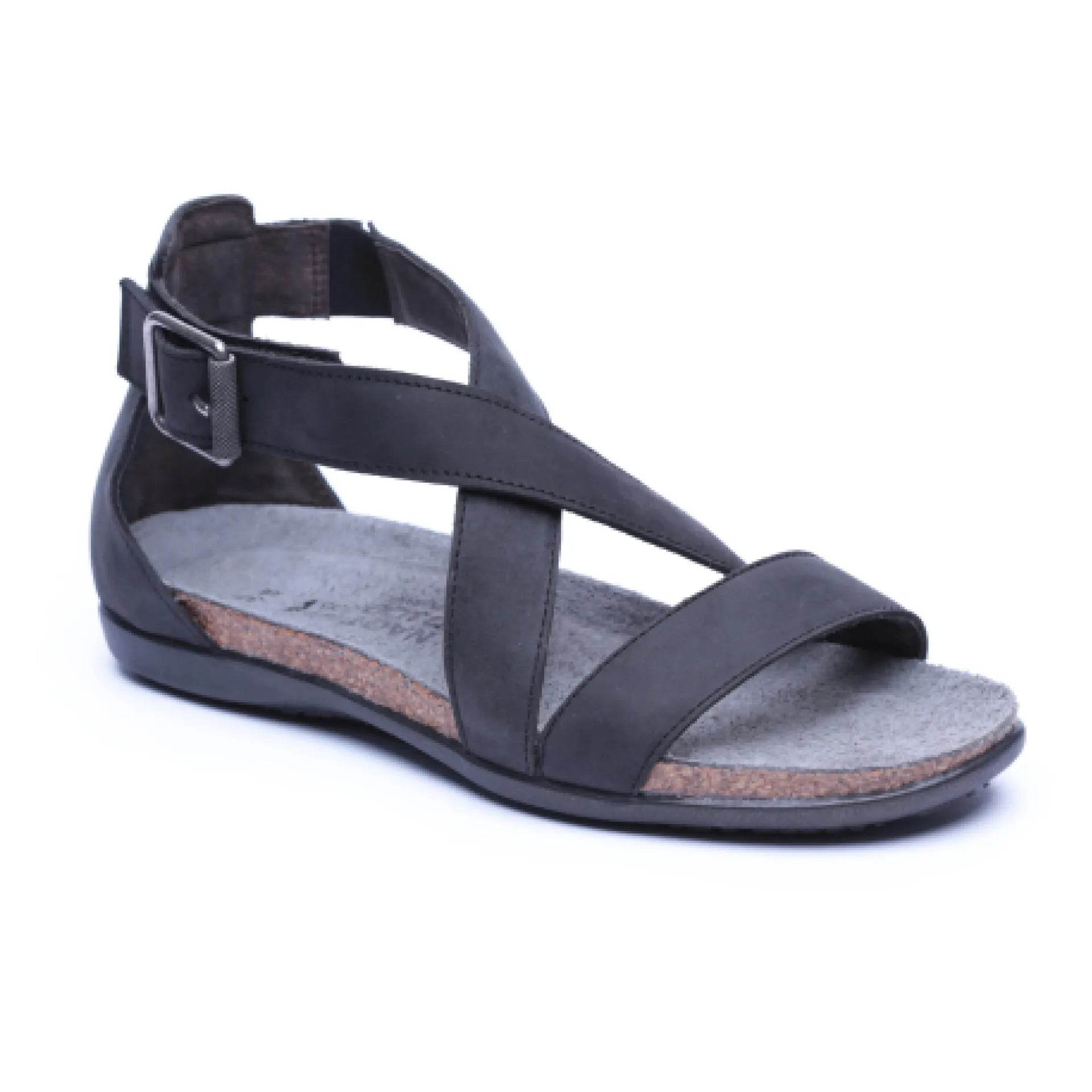 נעל ריאנה נובוק שחור פחם משומן - נאות ישראל