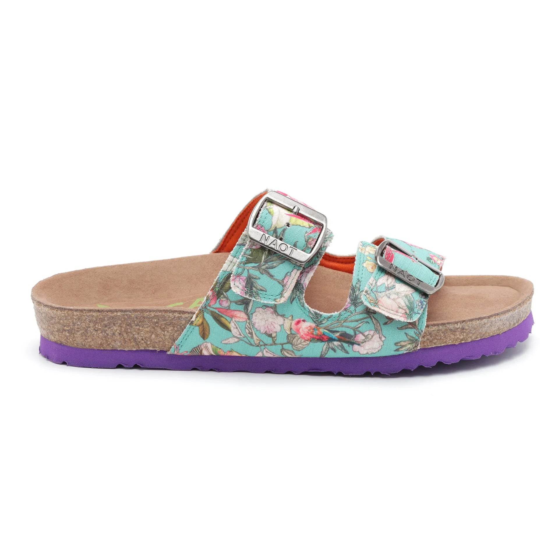 נעל שחר פרחוני טורקיז - נאות ישראל