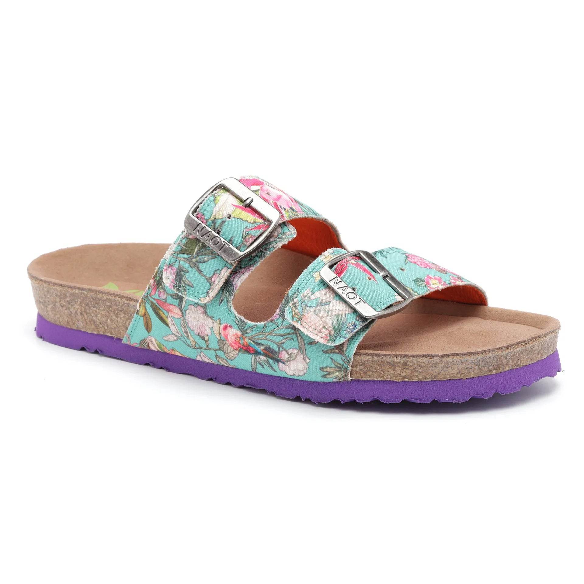 נעל שחר פרחוני טורקיז - נאות ישראל