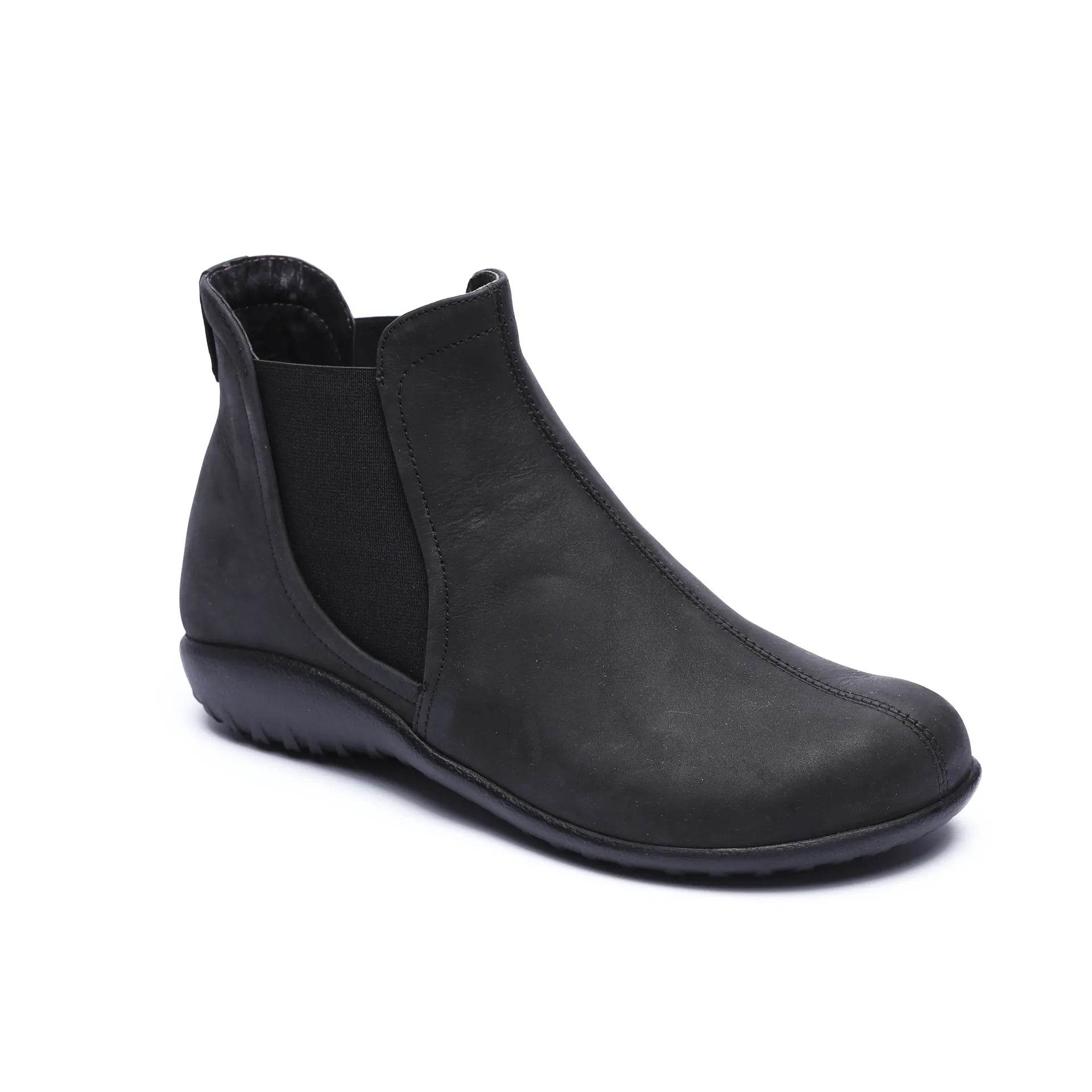 נעל רמנה נובוק שחור פחם משומן - נאות ישראל