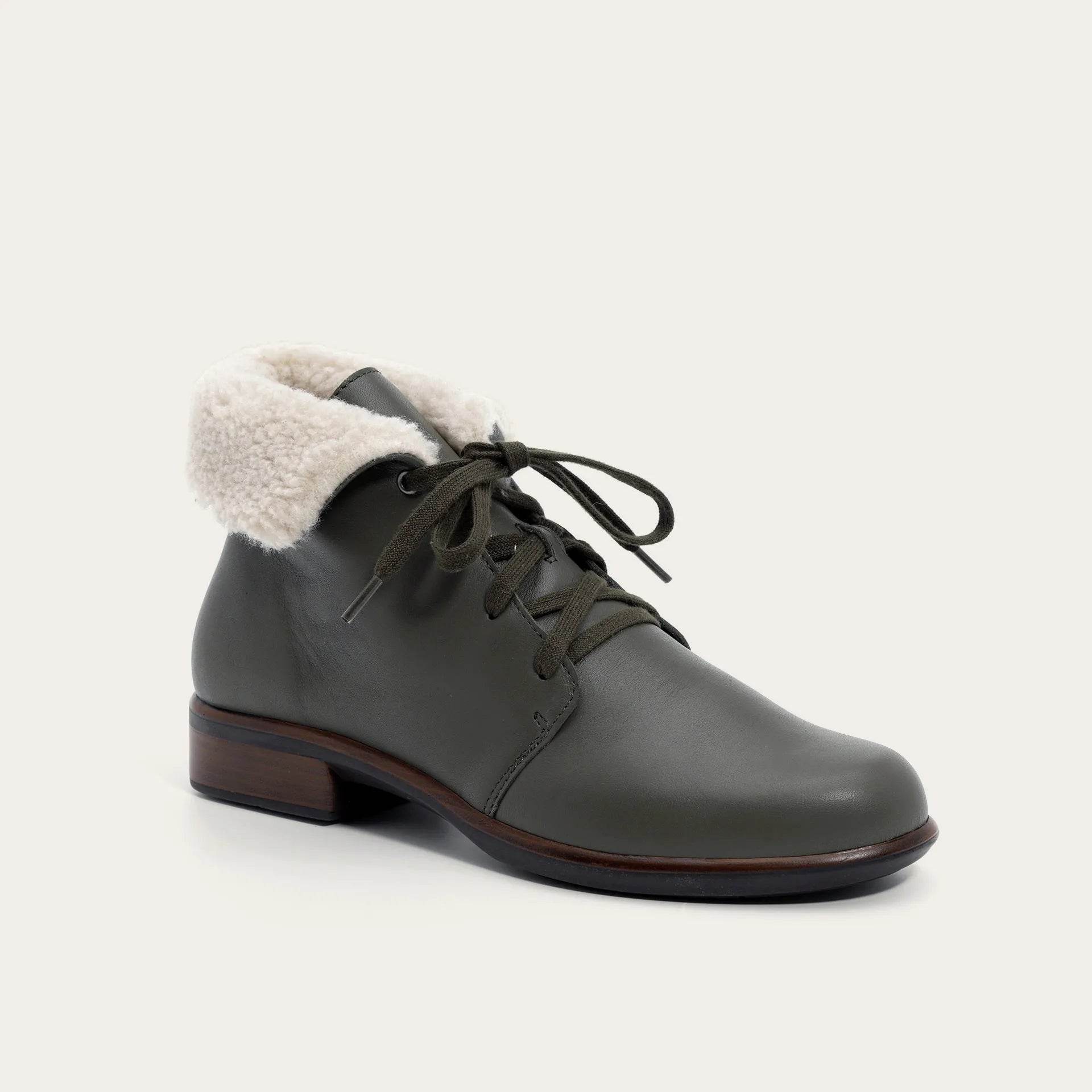 נעל פאלי עור ירוק ספארי - נאות ישראל