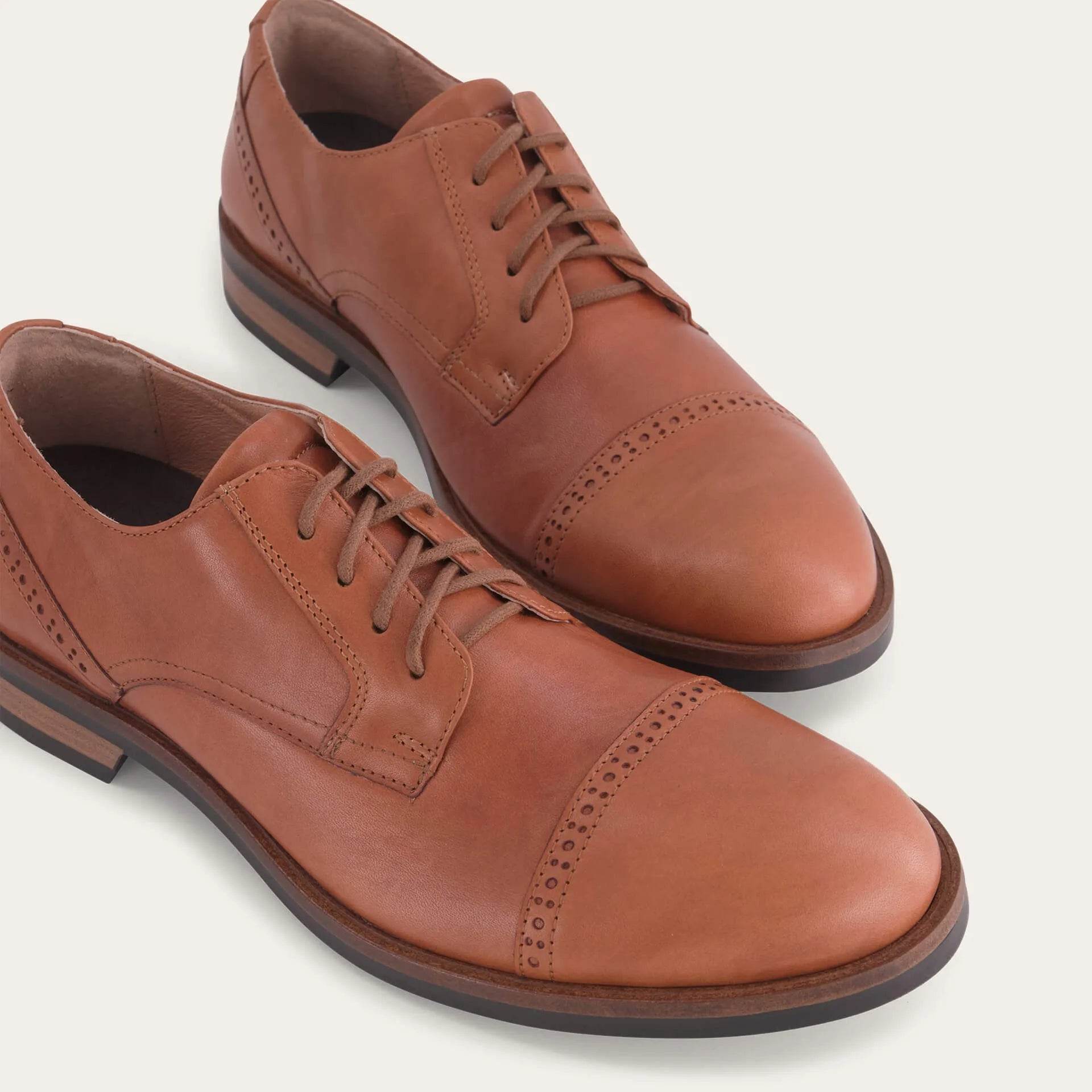 נעל בונדוס עור חום ברנדי - נאות ישראל