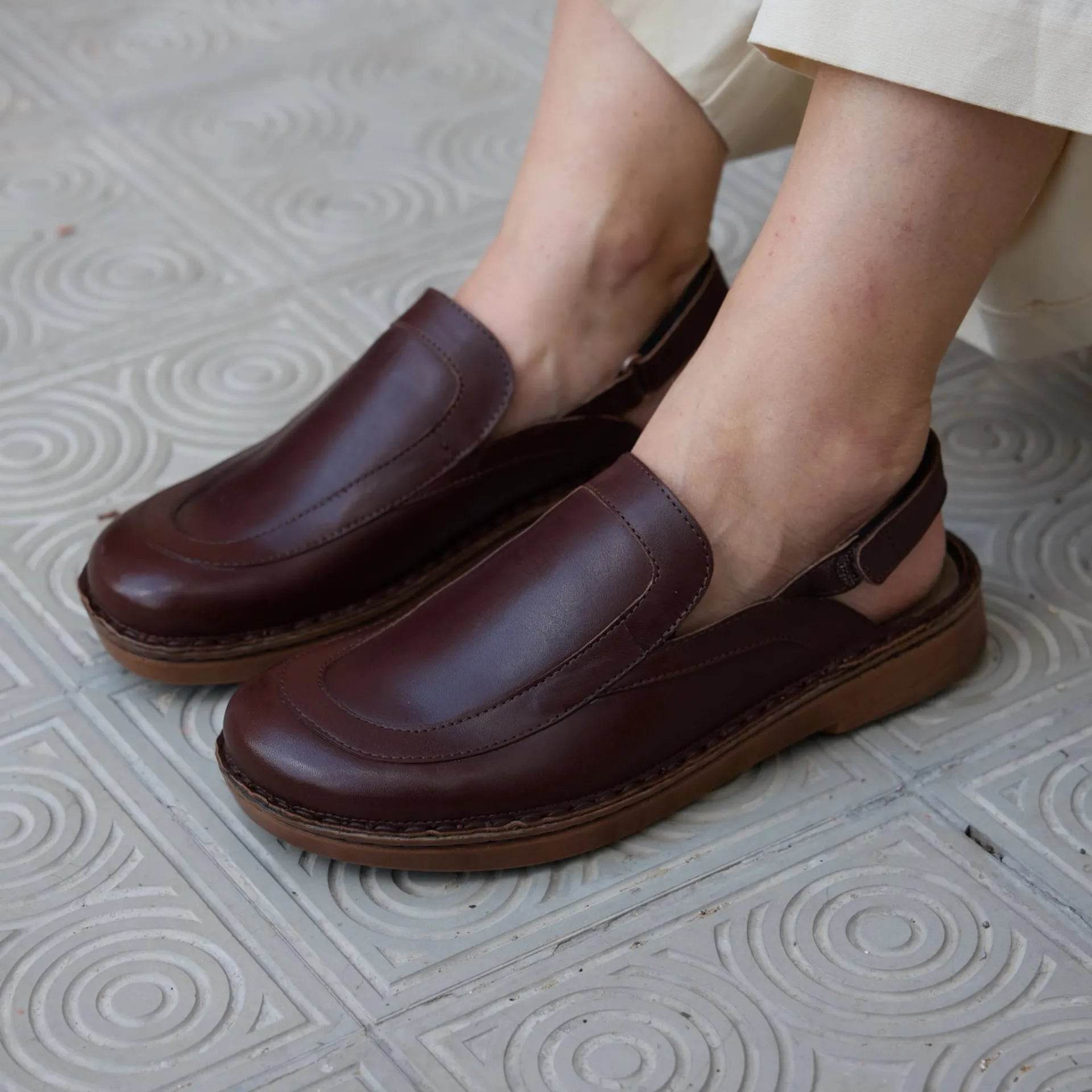 נעל בוראנו עור בורדו רך - נאות ישראל