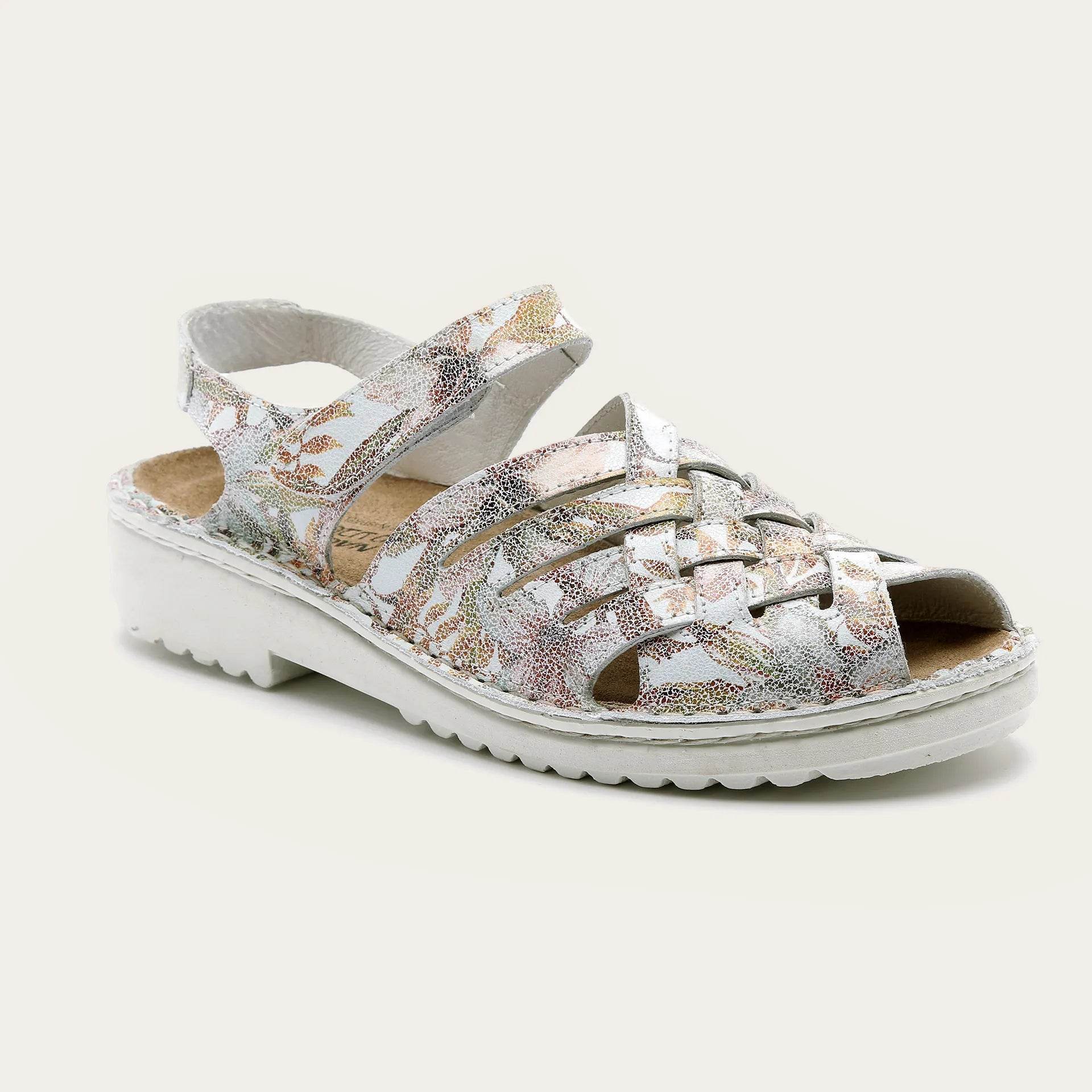 נעל קנקון ש.פרחוני כתום ומנטה - נאות ישראל