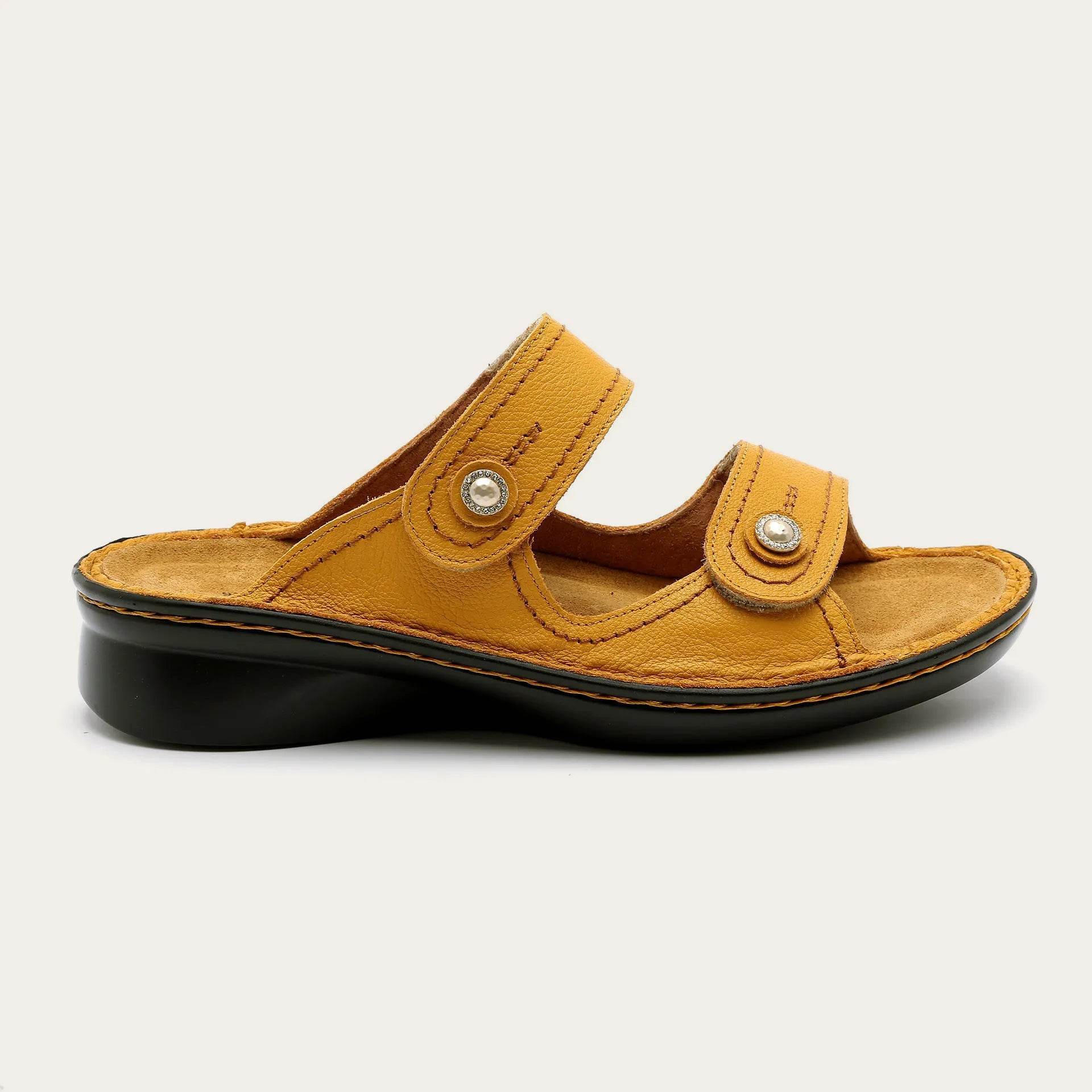 נעל סיטאר עור צהוב מנגו - נאות ישראל