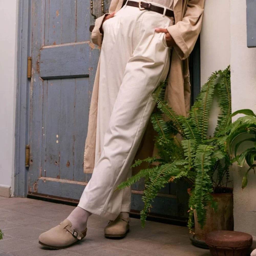 נעל אביבית זמש חום טבעי - נאות ישראל