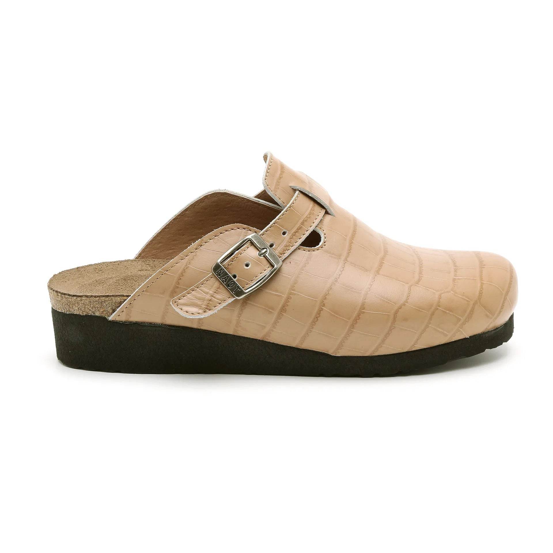 נעל סתיו עור קרוקודיל בייג' - נאות ישראל