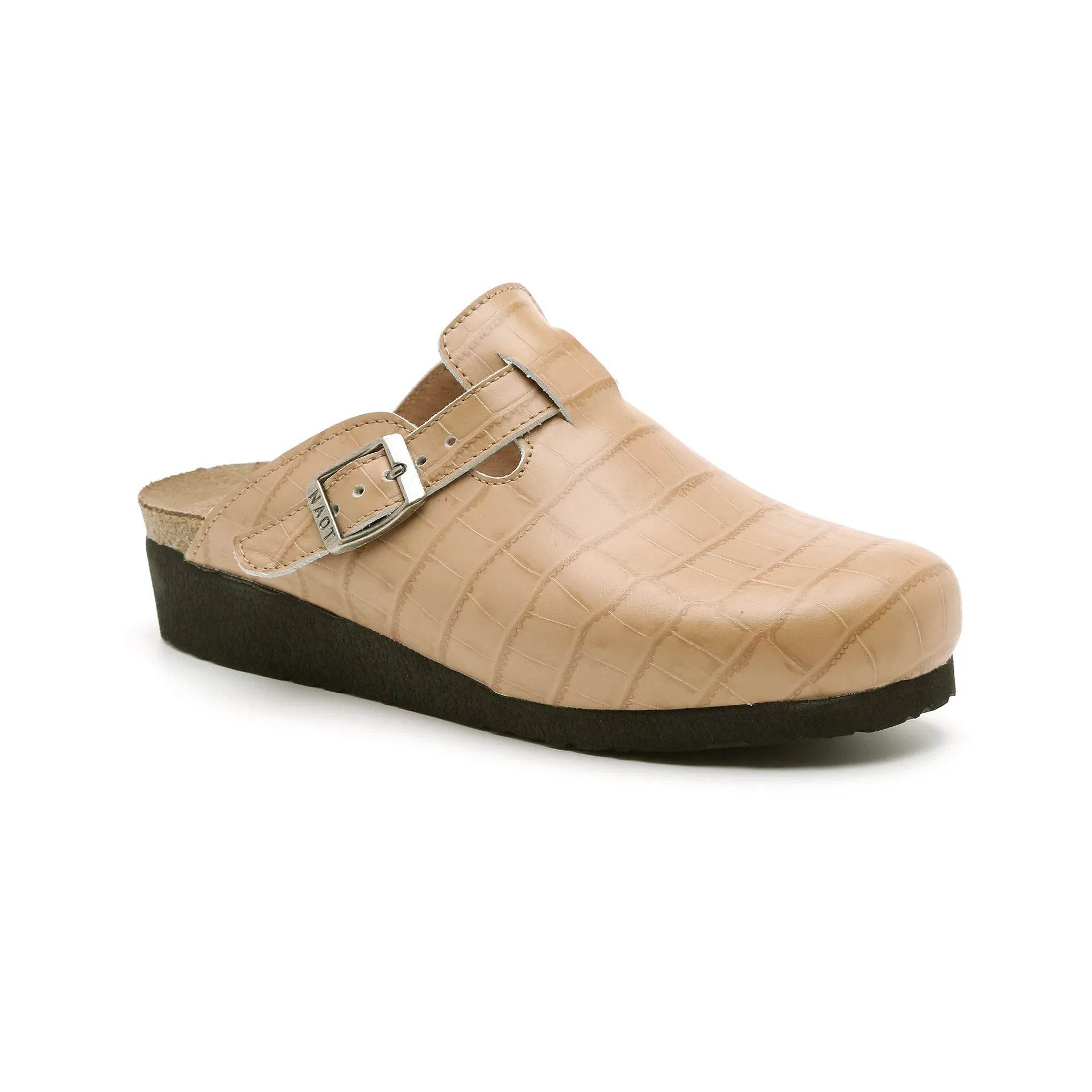 נעל סתיו עור קרוקודיל בייג' - נאות ישראל