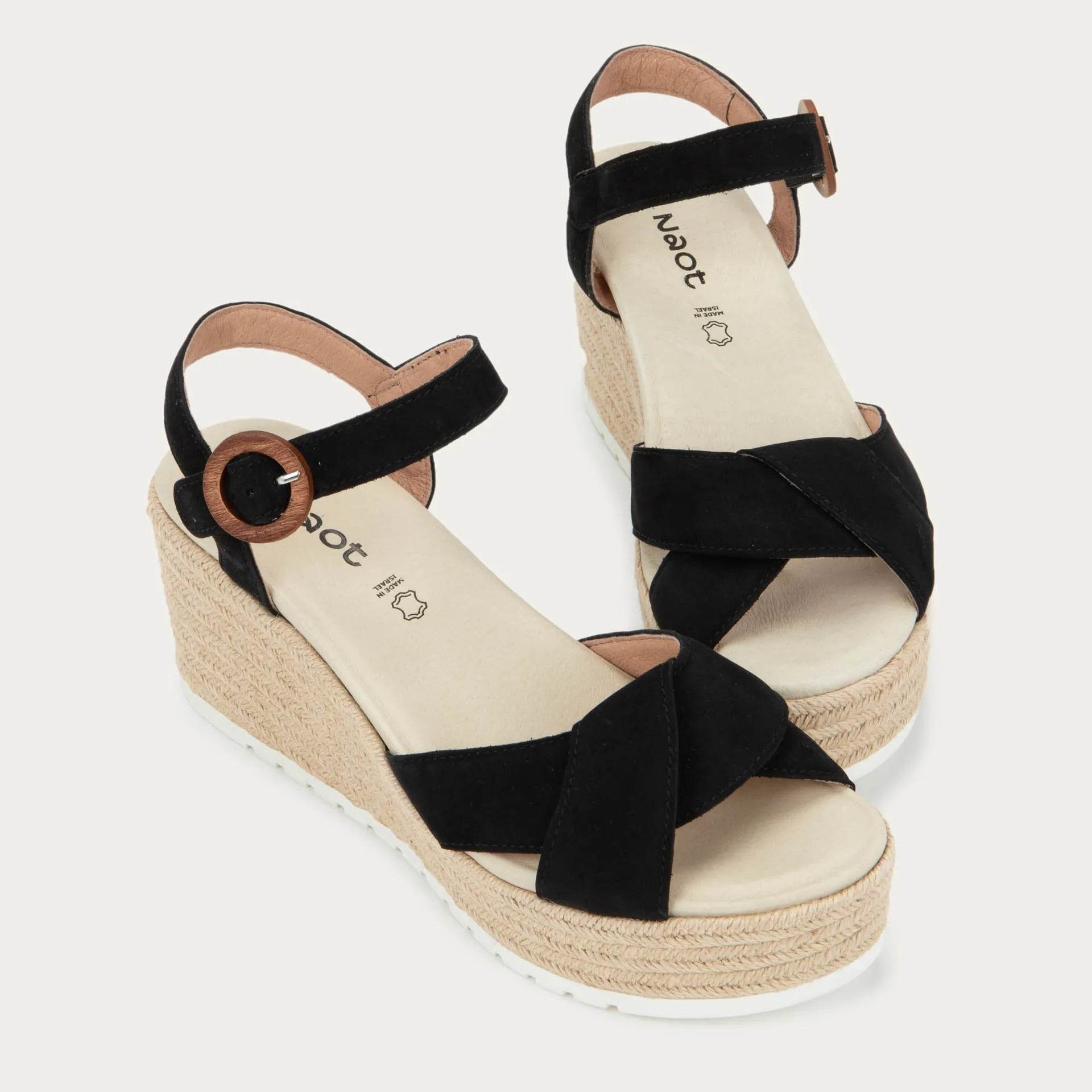 נעל מרבלה נ.שחור קטיפתי - נאות ישראל