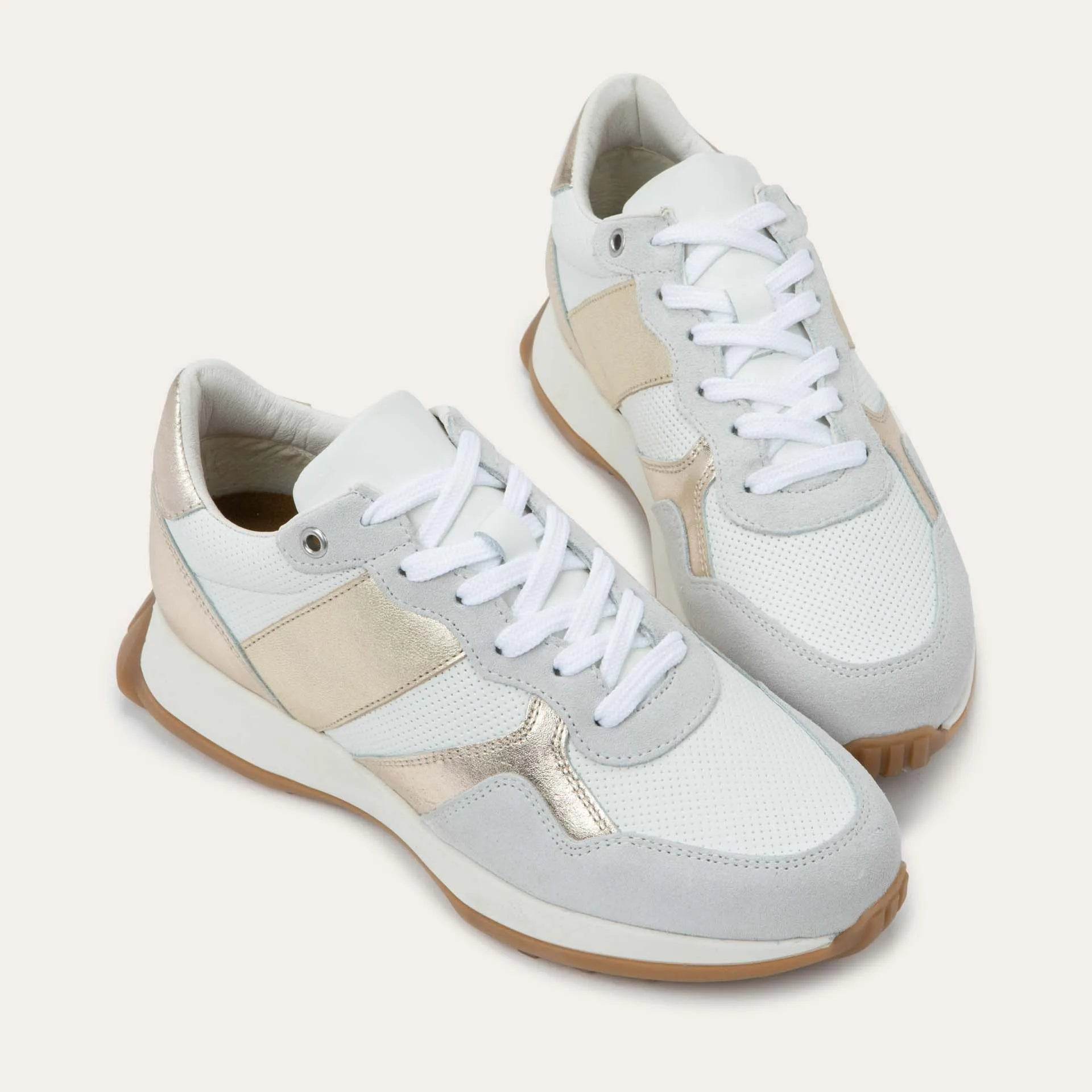 נעל סאנסט לבן זהב וזהב אדום - נאות ישראל