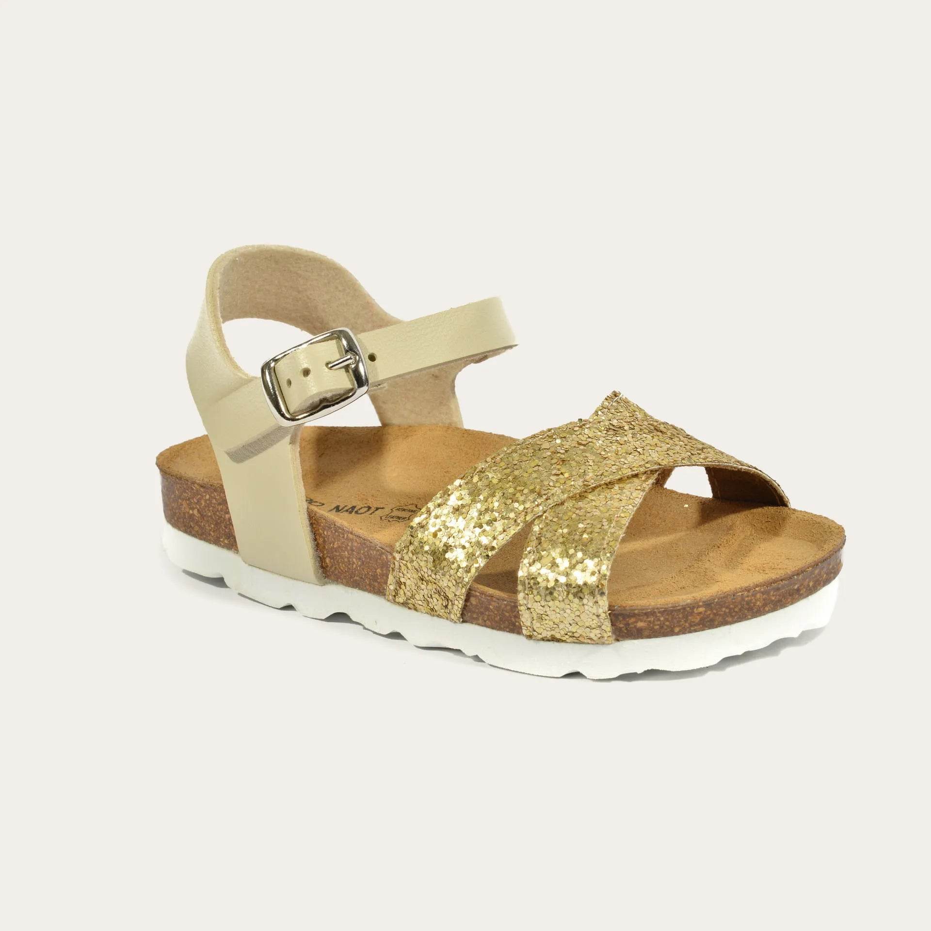 נעל סנדל גפן 19028 זהב נצנץ - נאות ישראל