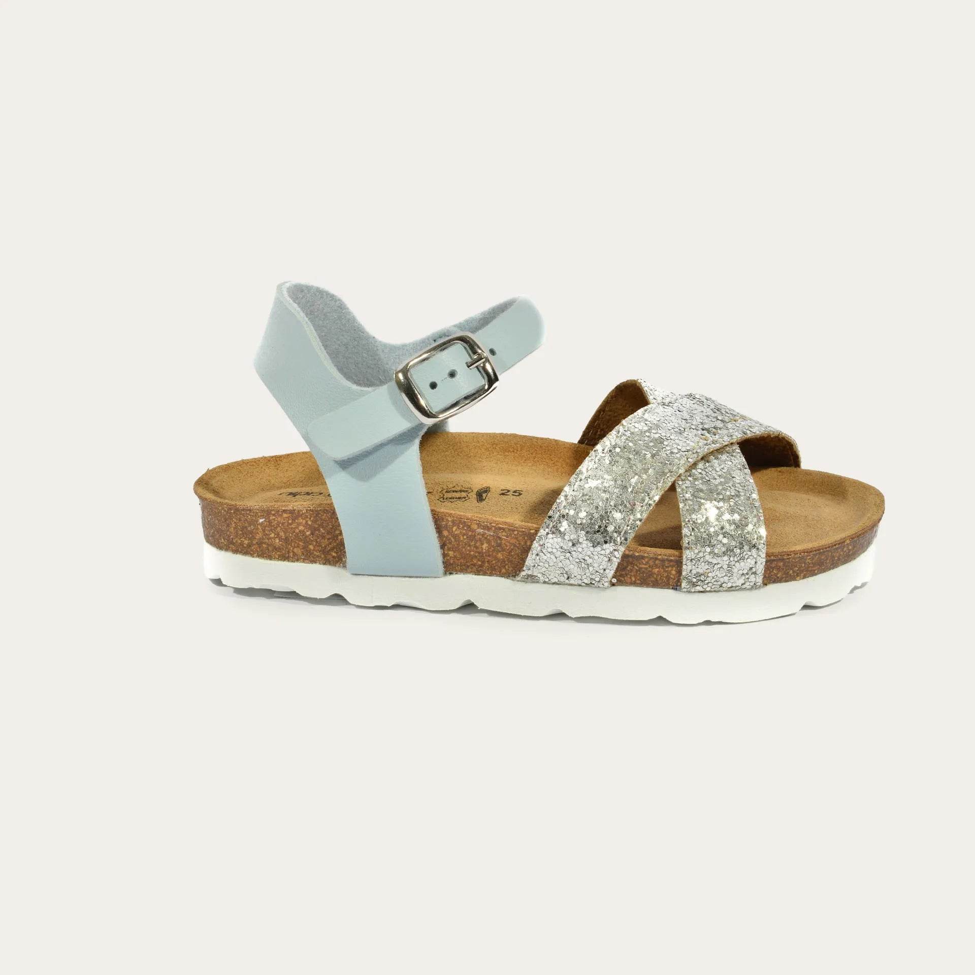 נעל סנדל גפן 19028 כסוף נצנץ - נאות ישראל