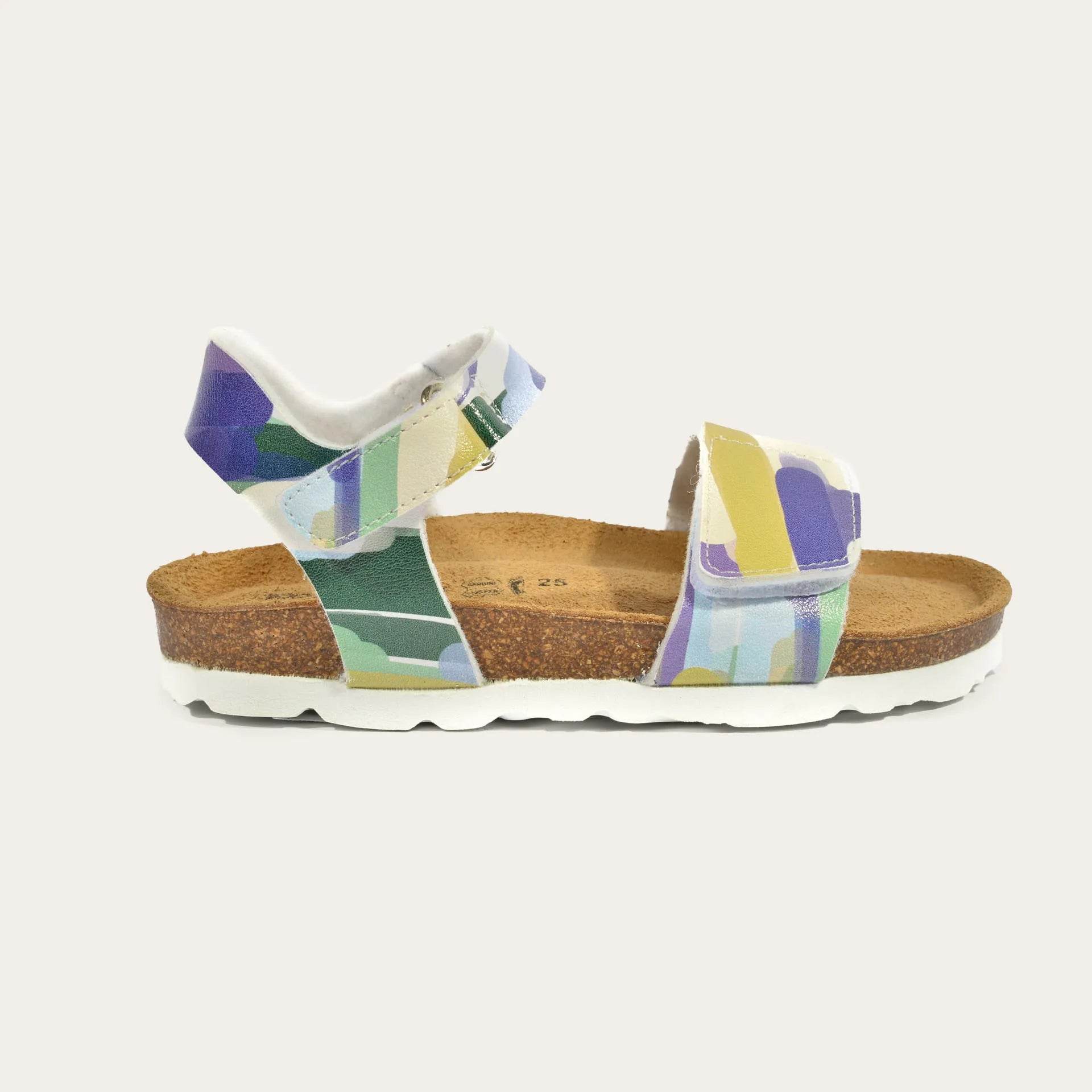 נעל סנדל הדר 18387-S כחול צהוב - נאות ישראל