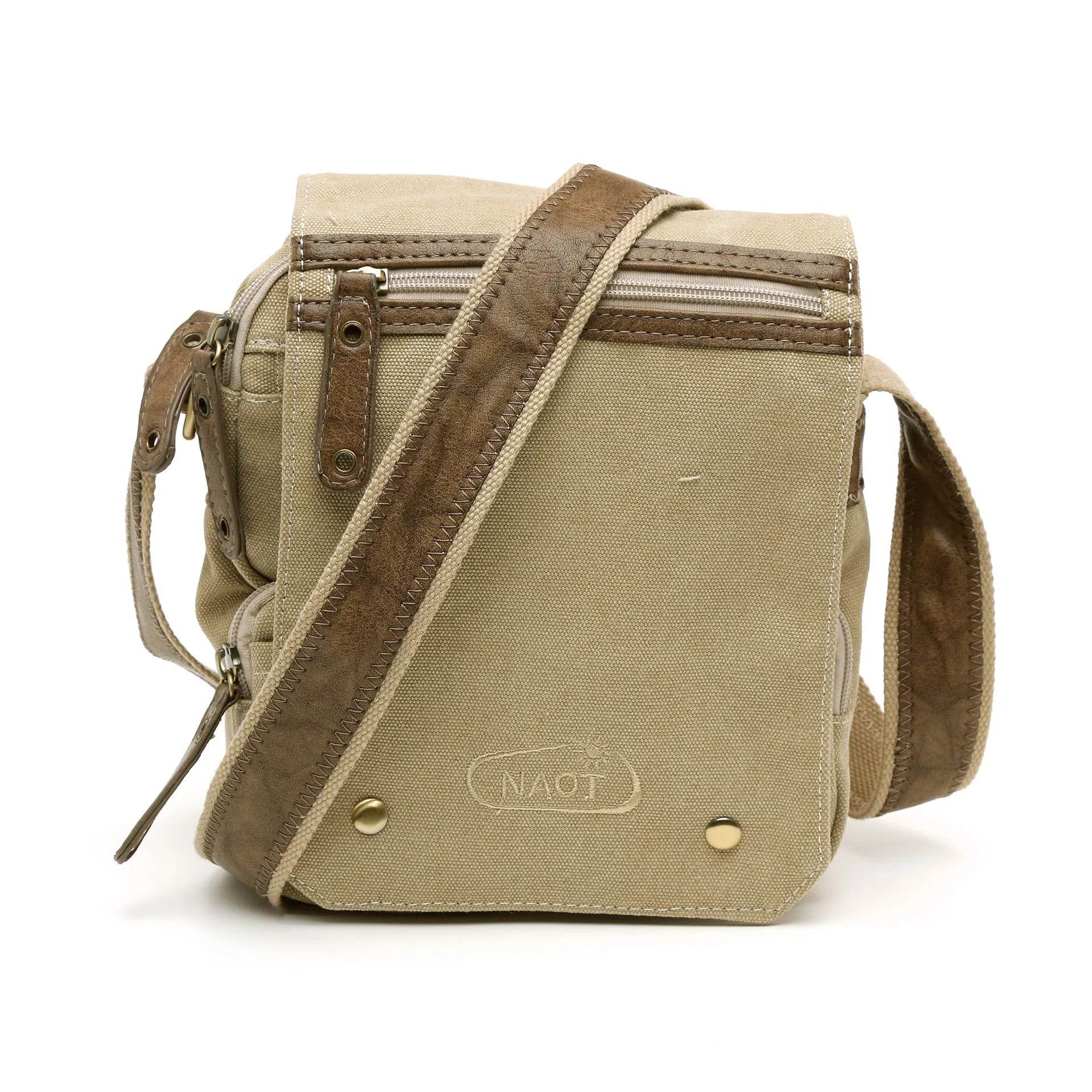 נעל תיק קנבס שחור/חום - נאות ישראל