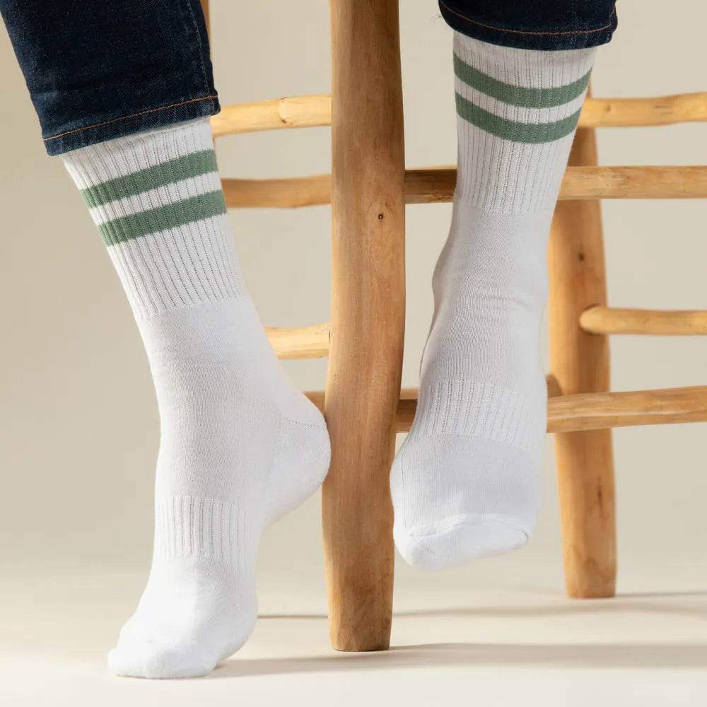 נעל גרב מגבת שני פסים נשים ירוק 501 - נאות ישראל