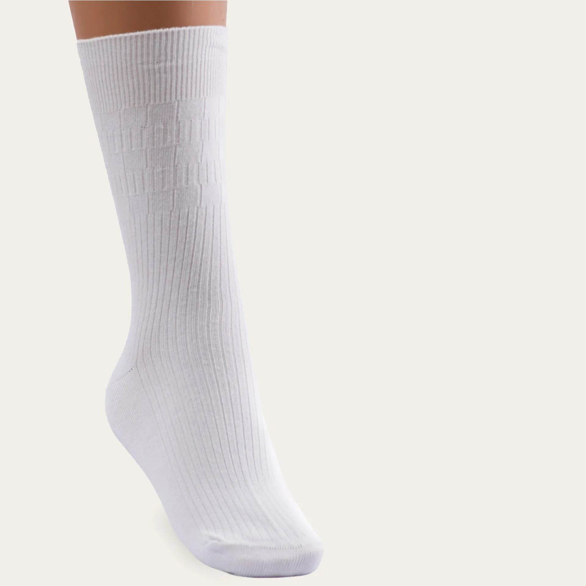 נעל גרב בריאות גברים 6015 לבן 301 - נאות ישראל