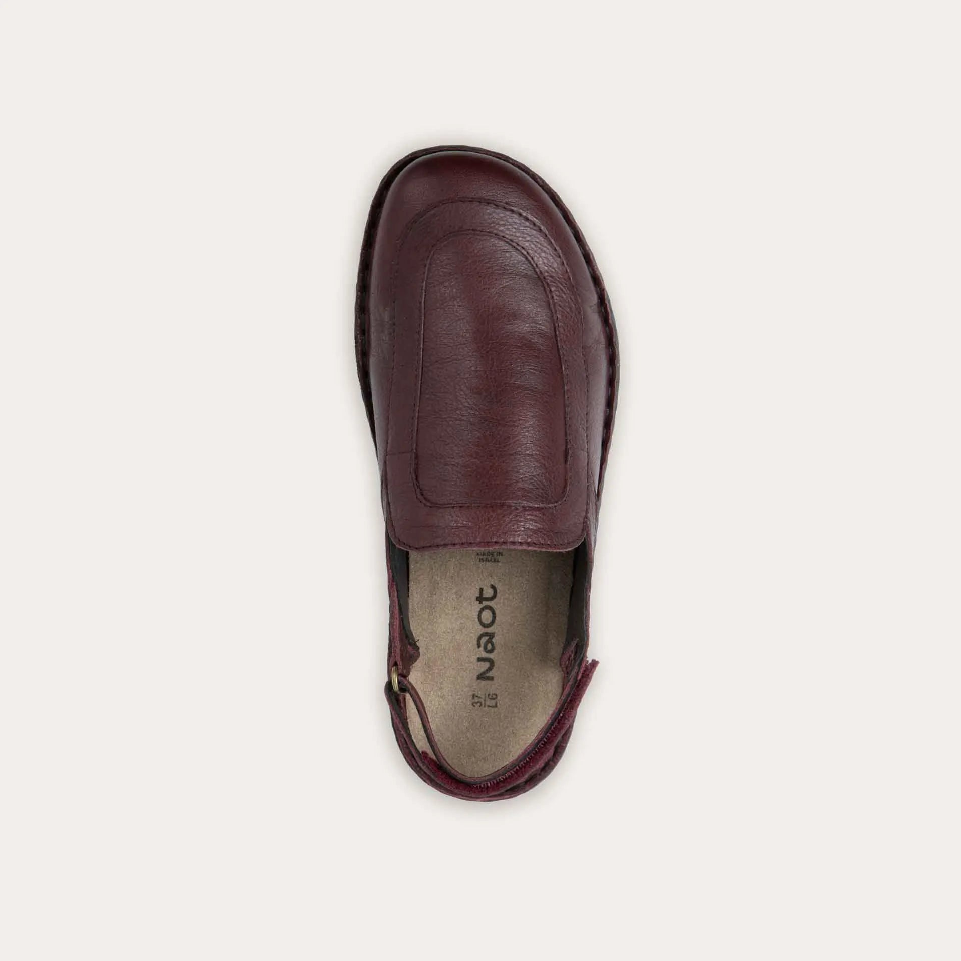 נעל בוראנו עור בורדו רך - נאות ישראל