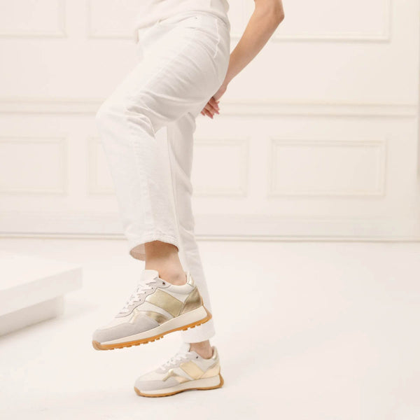 נעל סאנסט לבן זהב וזהב אדום - נאות ישראל