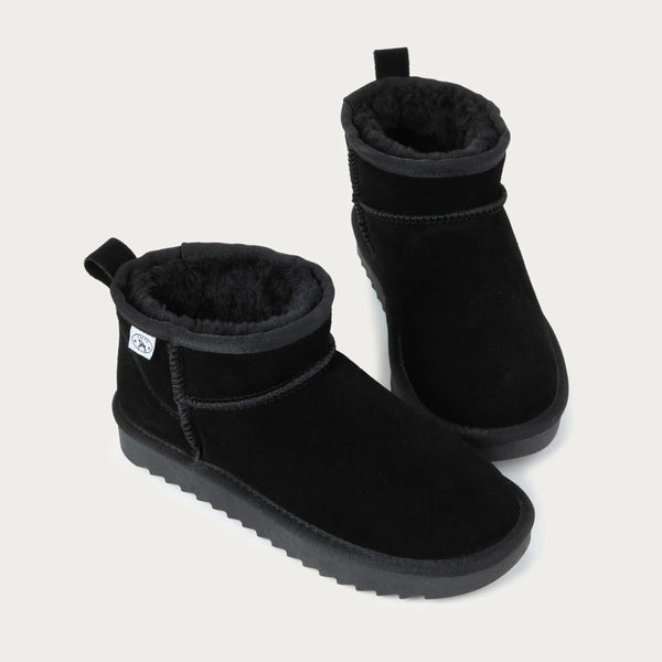 מגפון פוך חיבוק קצר נשים שחור 100