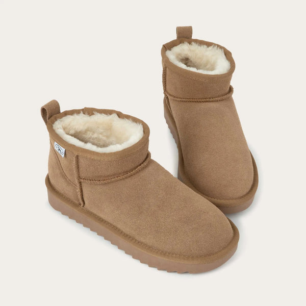 מגפון פוך חיבוק קצר נשים קאמל