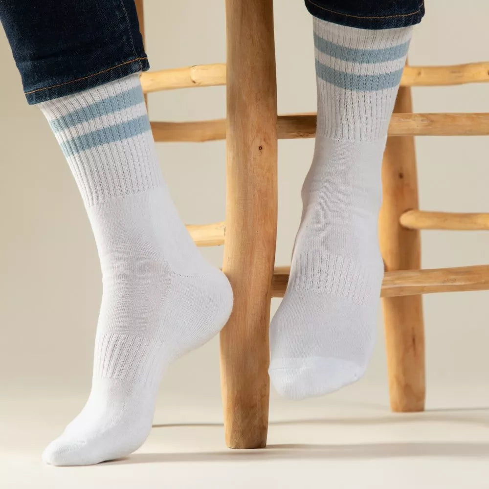 שני פסים מגבת נשים תכלת